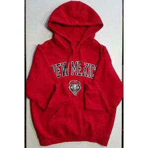 New Mexico Lobos Long Sleeve Red Hooded Sweatshirt Campus Drive Men's Size Small